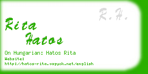 rita hatos business card